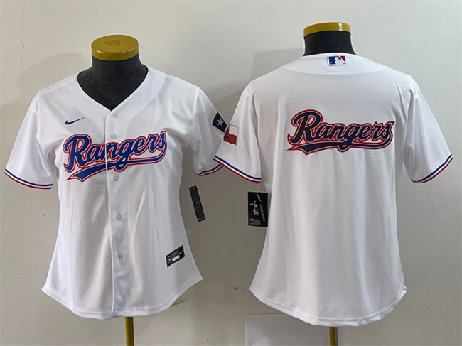 Youth Texas Rangers White Team Big Logo With Patch Stitched Baseball Jersey Youth Texas Rangers White Team Big Logo With Patch Stitched Baseball Jersey